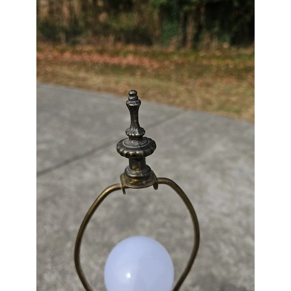 Vintage 1960s Neoclassical Brass Lamp With A Corinthian Column